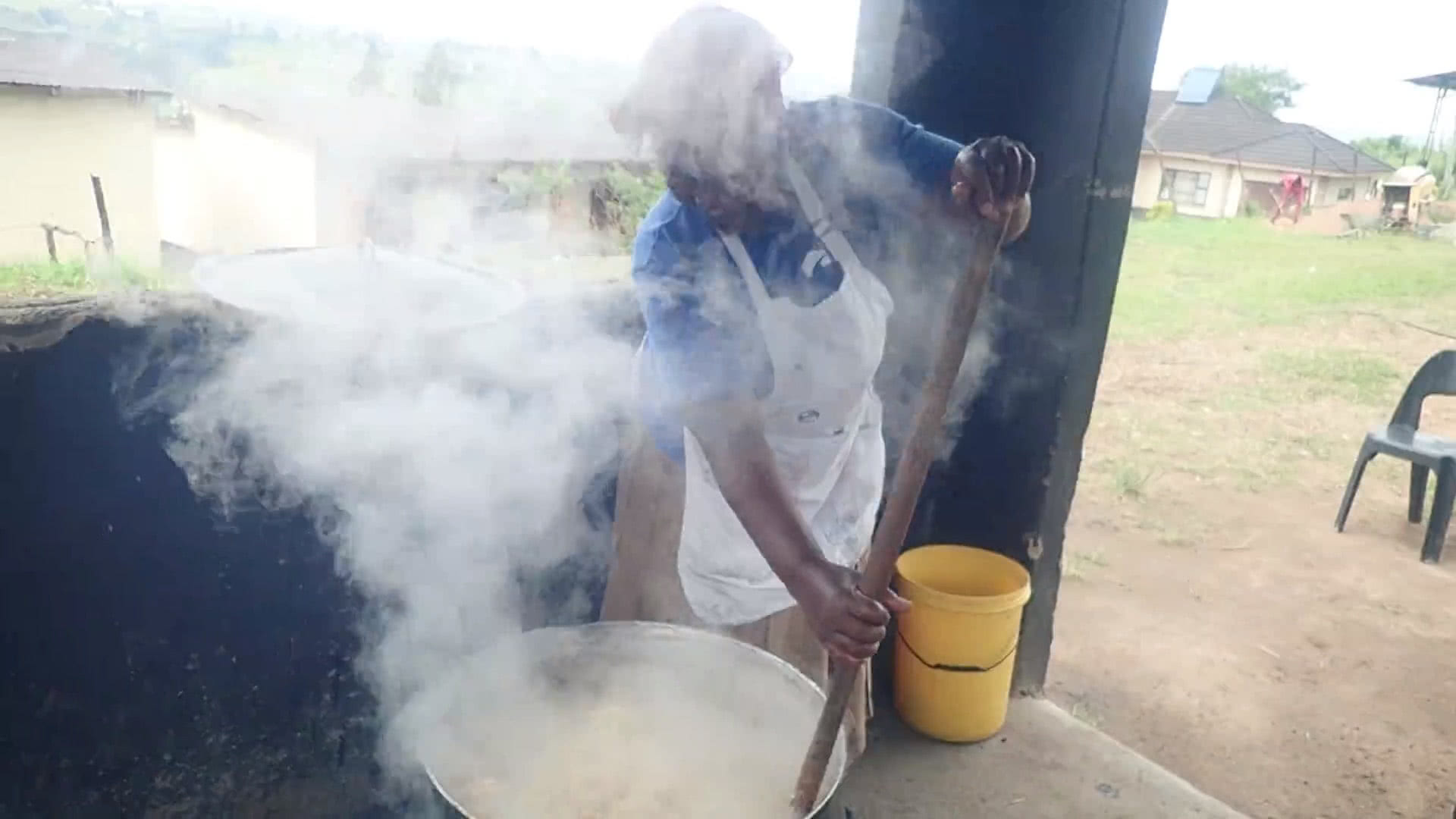 cooking at Mpholi CarePoint in Eswatini Africa